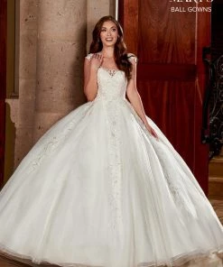 Mary's Bridal Ball Gowns Collection Cap Sleeve Wedding Ball Gown By Mary's Bridal MB6070