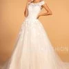 Cap Sleeve Wedding Dress With Lace Appliques By Elizabeth K GL2596