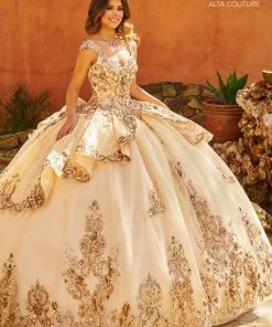 Mary's Bridal Cap Sleeves Quinceanera Dress By Alta Couture MQ3093