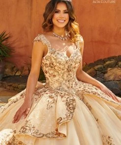 Mary's Bridal Cap Sleeves Quinceanera Dress By Alta Couture MQ3093