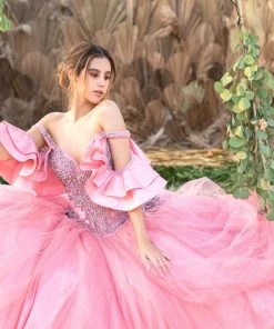 Ragazza Fashion Cape Quinceanera Dress By Ragazza DV87-587 Quinceañera