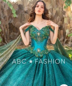 Ragazza Fashion Quinceañera Cape Sleeve Quinceanera Dress By Ragazza D84-584