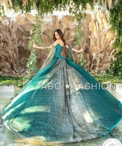Ragazza Fashion Quinceañera Cape Sleeve Quinceanera Dress By Ragazza D84-584