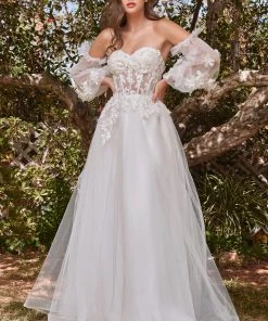 Bridal 3D Floral Corset Gown By Cinderella Divine CD962W New