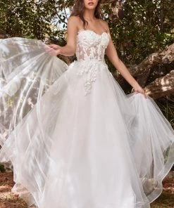 Bridal 3D Floral Corset Gown By Cinderella Divine CD962W New