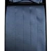 Vesuvio Napoli Charcoal Poly Satin Cummerbund, Bow Tie, And Hanky Set
