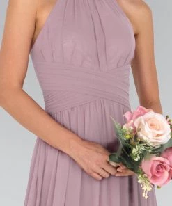 Prom Chiffon High-Neck Ruched Long Teal Dress By Elizabeth K GL1524 15 Prom Chiffon High-Neck Ruched Long Teal Dress By Elizabeth K GL1524