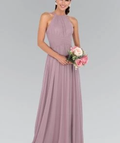 Prom Chiffon High-Neck Ruched Long Teal Dress By Elizabeth K GL1524 14 Prom Chiffon High-Neck Ruched Long Teal Dress By Elizabeth K GL1524