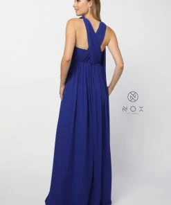 Chiffon Long Convertible Sweetheart Dress By Nox Anabel 7124