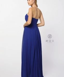 Chiffon Long Convertible Sweetheart Dress By Nox Anabel 7124