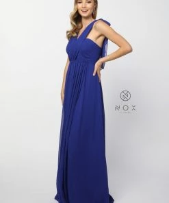 Chiffon Long Convertible Sweetheart Dress By Nox Anabel 7124