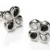 ABC Fashion Men Clover Shaped Silver Cufflinks - Novelty