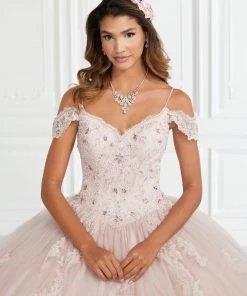 House Of Wu Fiesta Gowns Cold Shoulder Lace Quinceanera Dress By Fiesta Gowns 56395