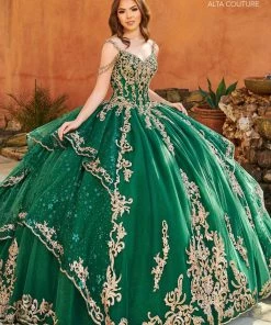 Mary's Bridal Quinceañera Cold Shoulder Quinceanera Dress By Alta Couture MQ3094