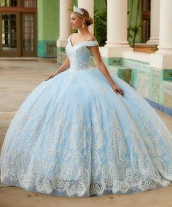 Cold Shoulder Quinceanera Dress By House Of Wu 26980 Quinceañera