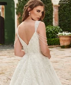 Mary's Bridal Couture Damour Collection Cold Shoulder Wedding Dress By Mary's Bridal MB4115