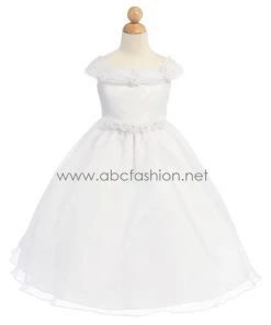 ABC Fashion Communion Dress - Satin Bodice Organza Skirt