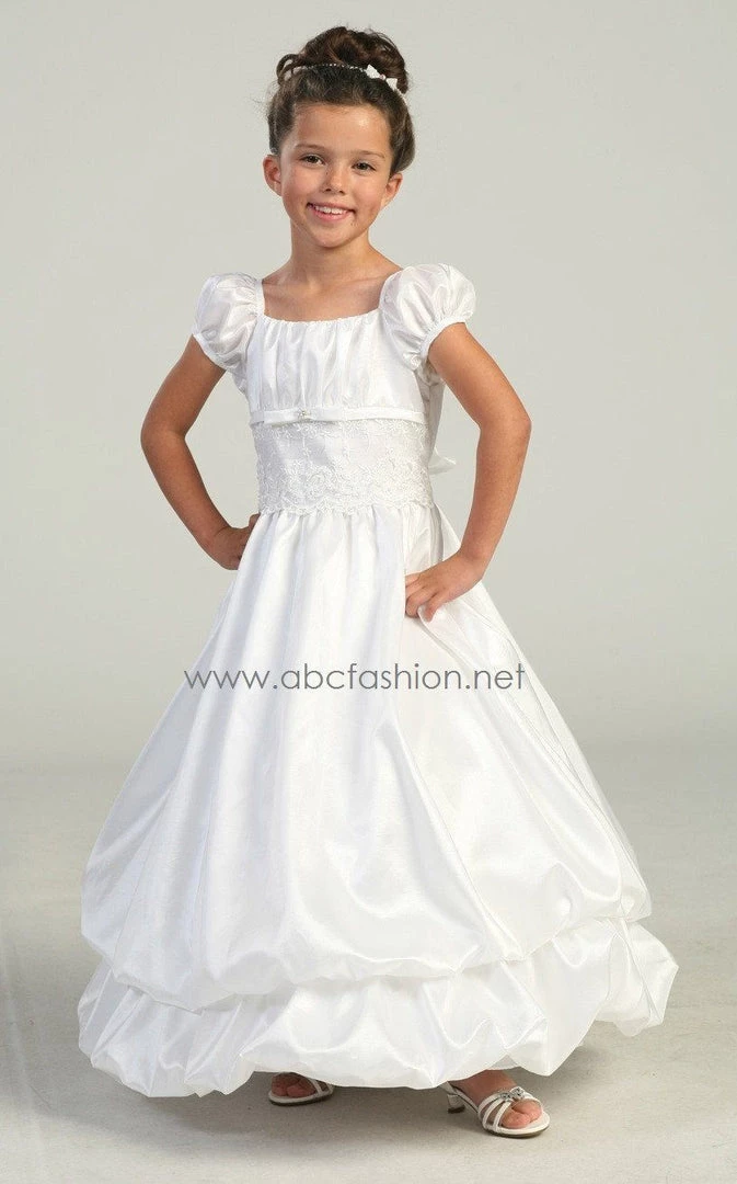 ABC Fashion Communion Dress - Satin Bodice With Bubble Skirt First Communion Dresses 3 ABC Fashion Communion Dress - Satin Bodice With Bubble Skirt First Communion Dresses