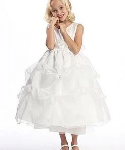 ABC Fashion First Communion Dresses Communion Dress - Sleeveless Organza With Pickup Skirt