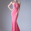 Pink Long Open Back Dress By Cinderella Divine 83964 2 Pink Long Open Back Dress By Cinderella Divine 83964