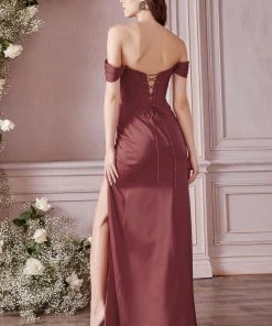 Corset Satin Gown By Cinderella Divine 7484 Prom 32 Corset Satin Gown By Cinderella Divine 7484 Prom