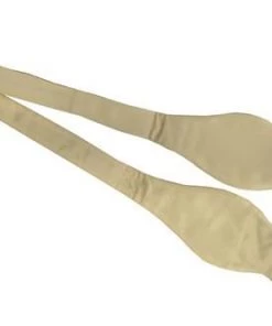 Vesuvio Napoli Men Cream Silk Self Tie Bow Ties