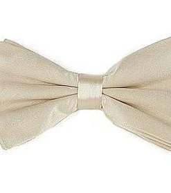 Vesuvio Napoli Men Cream Silk Self Tie Bow Ties