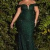 Curve Off Shoulder Sequin Gown By Cinderella Divine CD975C Prom