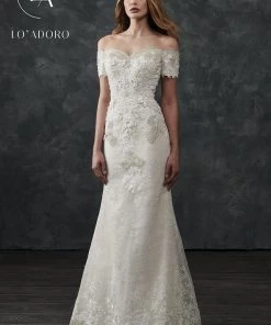 Lo Adoro By Mary's Bridal Wedding Dresses Detachable Lace Over Skirt Wedding Dress By Mary's Bridal M669