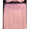 Vesuvio Napoli Men Dusty Pink Poly Satin Cummerbund, Bow Tie, And Hanky Set