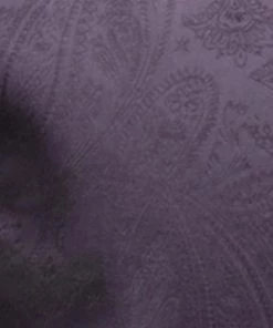 Vesuvio Napoli Eggplant Paisley Bow Ties With Matching Pocket Squares