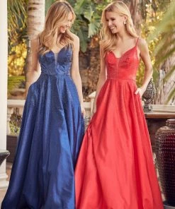 Embellished A-line Sleeveless Gown By Juliet 269