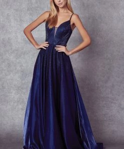 Embellished A-line Sleeveless Gown By Juliet 269