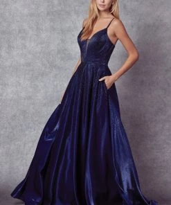 Embellished A-line Sleeveless Gown By Juliet 269