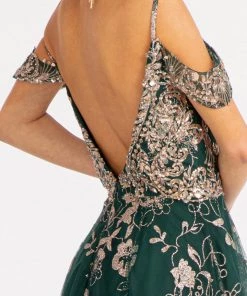 Embellished Cold Shoulder Gown By Elizabeth K GL3070 Prom