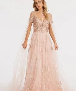 Embellished Cold Shoulder Gown By Elizabeth K GL3070 Prom