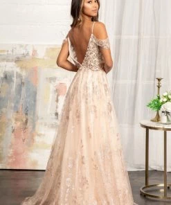 Embellished Cold Shoulder Gown By Elizabeth K GL3070 Prom