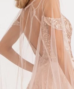 Embellished Cold Shoulder Gown By Elizabeth K GL3070 Prom