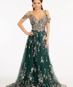 Embellished Cold Shoulder Gown By Elizabeth K GL3070 Prom