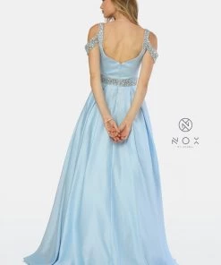 Embellished Cold Shoulder Long Sweetheart Dress By Nox Anabel R224