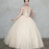 Calla Collection Embellished Illusion Ball Gown With Glitter A-line Skirt Quinceañera