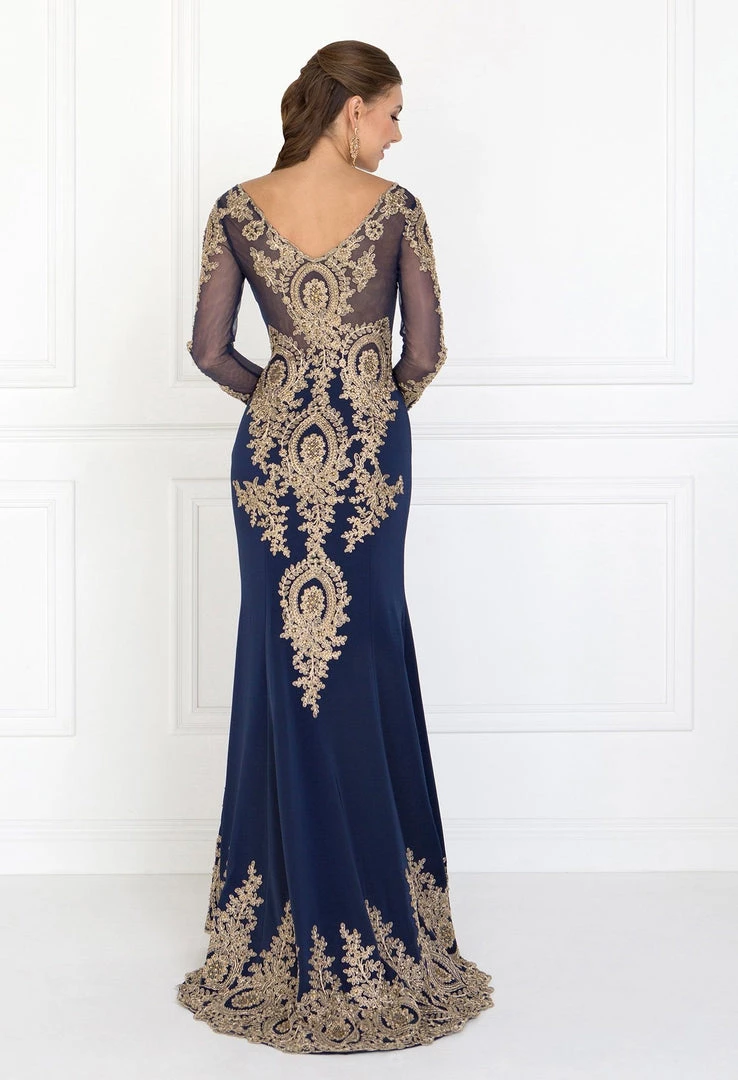 Embellished Long-Sleeve Mermaid Gown By Elizabeth K GL1597 Prom 8 Embellished Long-Sleeve Mermaid Gown By Elizabeth K GL1597 Prom