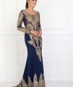 Embellished Long-Sleeve Mermaid Gown By Elizabeth K GL1597 Prom 15 Embellished Long-Sleeve Mermaid Gown By Elizabeth K GL1597 Prom