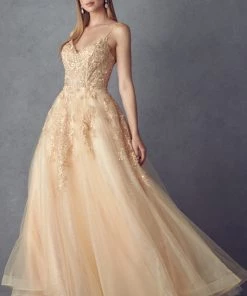 Prom Embellished Long Sleeveless Tulle Dress By Juliet 251 43 Prom Embellished Long Sleeveless Tulle Dress By Juliet 251