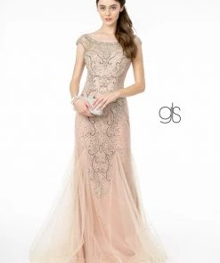 Embellished Mermaid Gown With Corset Back By Elizabeth K GL2945