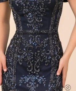 Embellished Off Shoulder Mermaid Dress By Nox Anabel H294