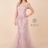 Embellished Off Shoulder Mermaid Dress By Nox Anabel H294