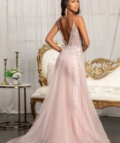 Embellished Overskirt Gown By Elizabeth K GL3043