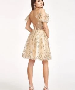 Embellished Short Cold Shoulder Dress By Elizabeth K GS1996 23 Embellished Short Cold Shoulder Dress By Elizabeth K GS1996