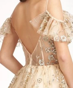 Embellished Short Cold Shoulder Dress By Elizabeth K GS1996 25 Embellished Short Cold Shoulder Dress By Elizabeth K GS1996